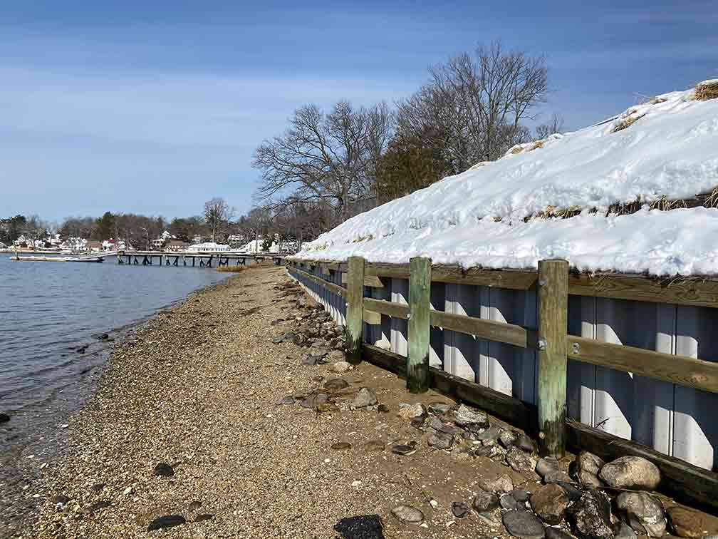 Bulkhead along the shores
